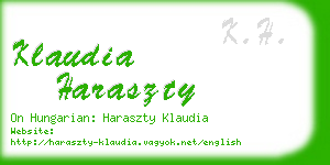 klaudia haraszty business card